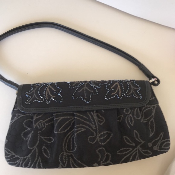 Talbots Elegant Black Beaded Women's Clutch Bag - Picture 2 of 10